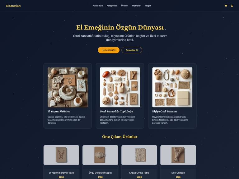 E-Ticaret Ürün Satış Web Sitesi