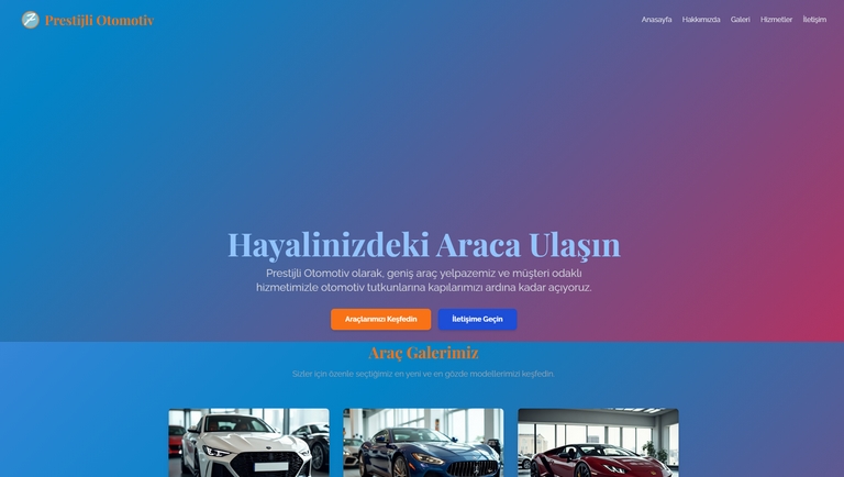 Oto Galeri Web Sitesi